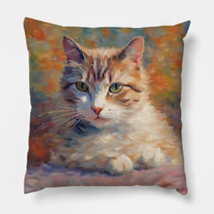 impressionism art cat pt3 Pillow