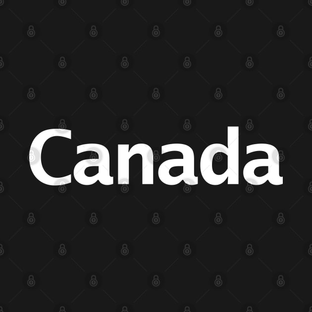 Canada Minimal Typography White Text by ellenhenryart