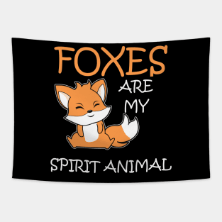 Foxes Spirit Animal Tapestry