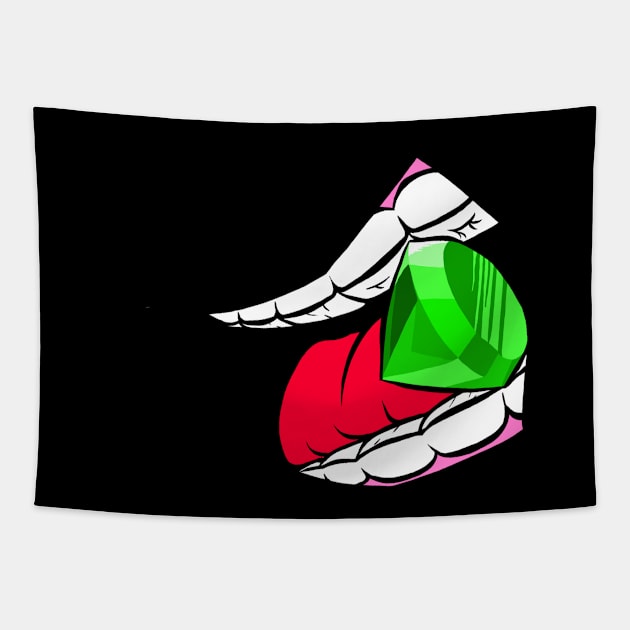 Teeth Emerald Tapestry by Sonic408