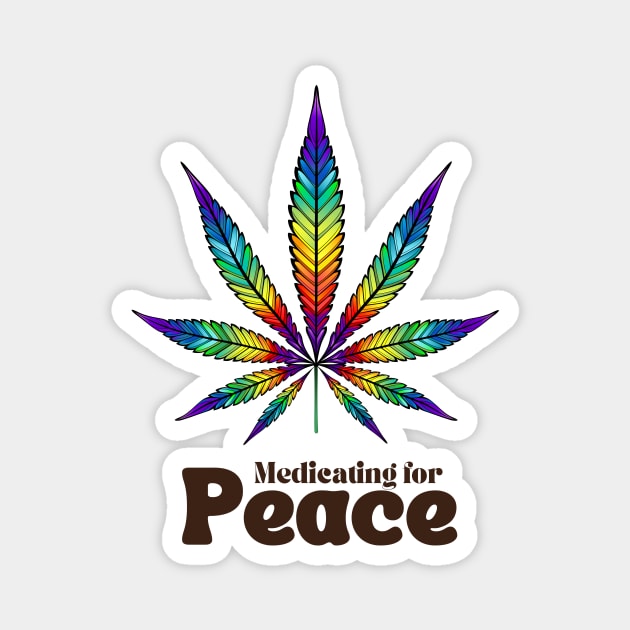 Peace - Weed Leaf Magnet by NatureDzines