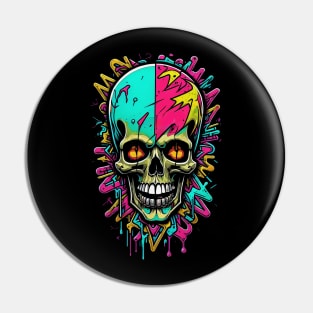 Pastel Color Skull Pin