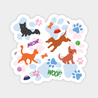 Puppies and Kittens Magnet