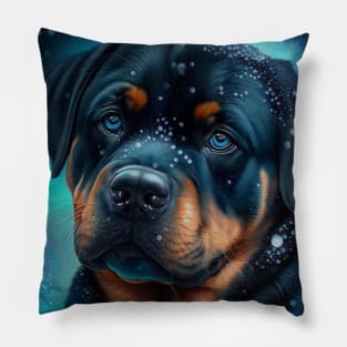 Bubblelicious Rottweiler Puppy Pillow