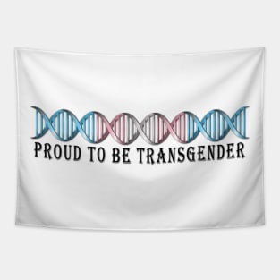 Transgender Pride Flag Colored DNA Strand Tapestry