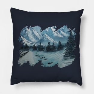 Winter In The Mountains Pillow