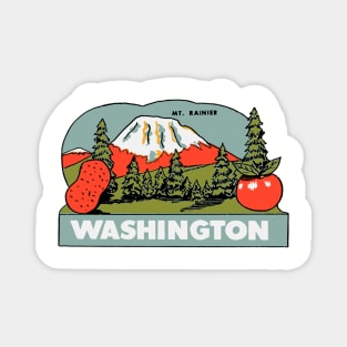 Vintage Style Mt. Rainier Washington Magnet