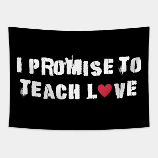 i promise to teach love white punkid Tapestry