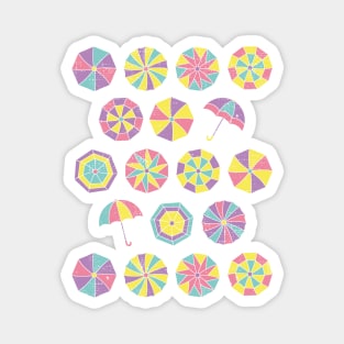 Summer vacation. Umbrella pattern (funny) Magnet