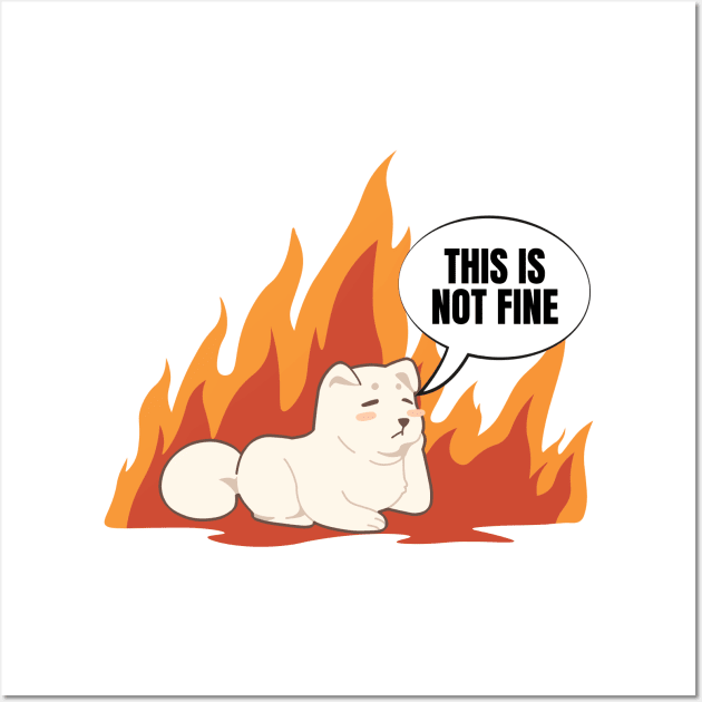 This is Fine Dog Poster Funny Memes Funny Present Meme Poster Funny Poster  Meme Memes Poster Printable Poster 