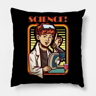 Science! Young Scientist with Microscope Pillow