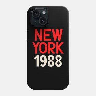 Iconic New York Birth Year Series: Timeless Typography - New York 1988 Phone Case