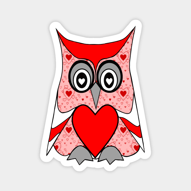 LOVE Owl Magnet by SartorisArt1