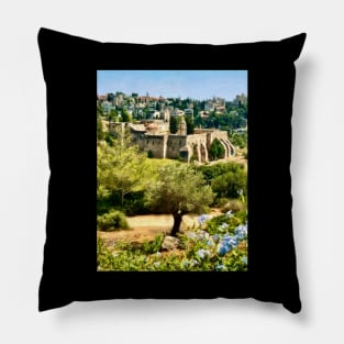 Olive Groves in the City Pillow