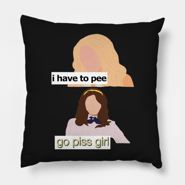 go piss girl Pillow by sagesharp