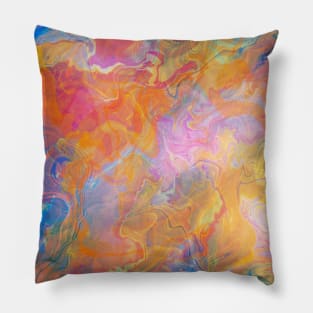 Galaxy Pour Abstract Pillow