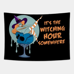 It's The Witching Hour Somewhere (Orange) Tapestry