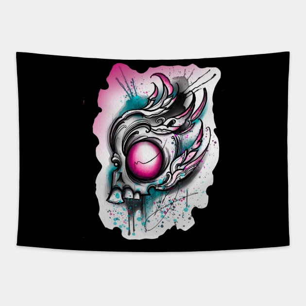 Moskull Tapestry by Sing-Toe-Wrote 