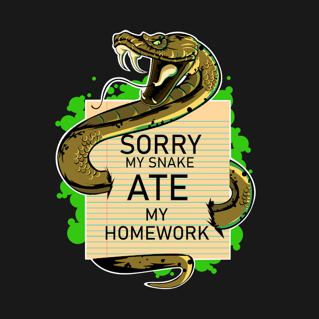 Sorry my snake ate my Homework by Zorindesigns