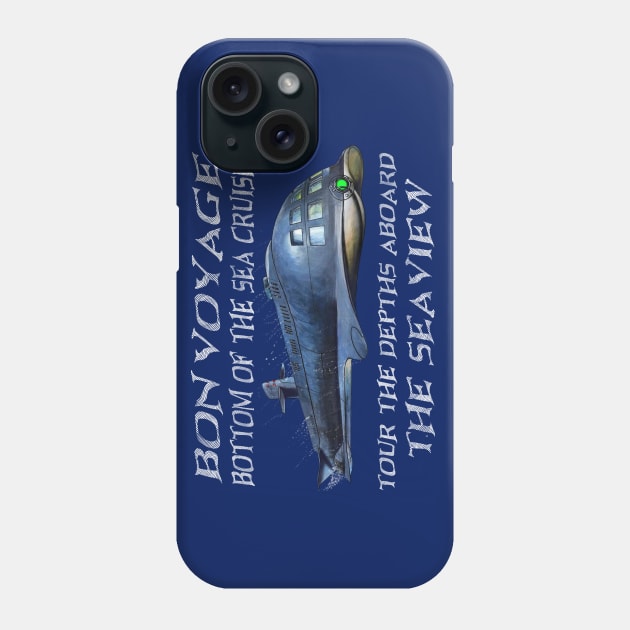 Bon Voyage Bottom of the Sea Cruises Phone Case by DistractedGeek