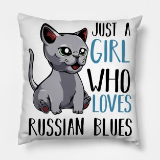 Russian Blue Cat Pillow