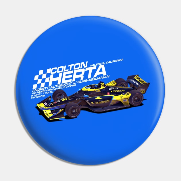 Colton Herta 2022 (white) Pin by Sway Bar Designs