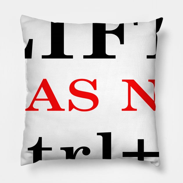 Life has no Ctrl+Z back & front 2 Pillow by Dandoun