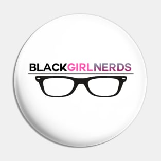 Black Girl Nerds Glasses Logo Pin