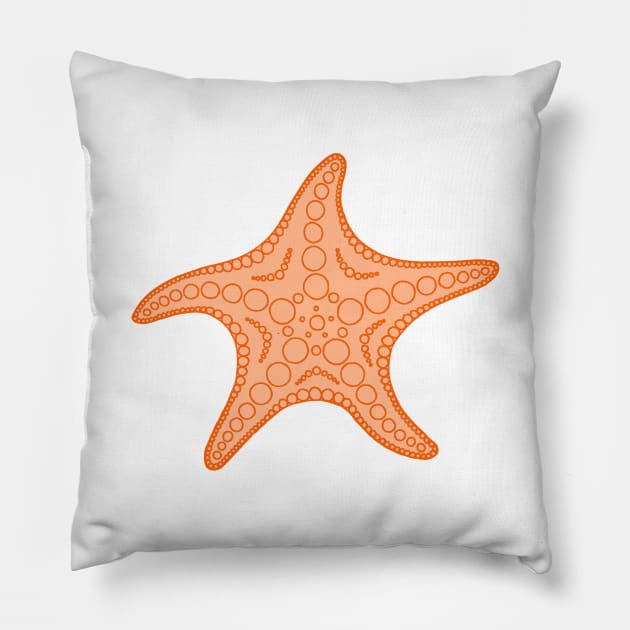 Starfish (orange) Pillow by calenbundalas