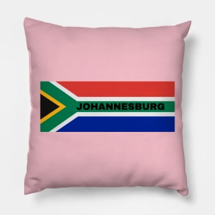 Johannesburg City in South African Flag Pillow