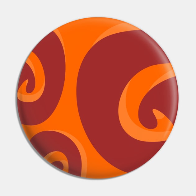 Vintage retro spirals orange posterart 60s style Pin by SpaceWiz95