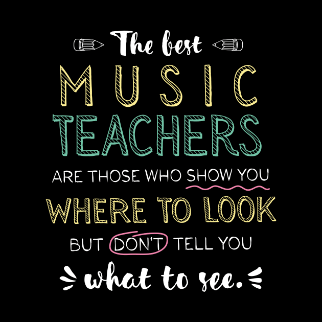 The best Music Teachers Appreciation Gifts - Quote Show you where to look by BetterManufaktur