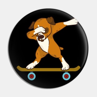 Dabbing Dog Dab Skateboard Pin