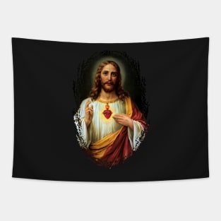 Sacred Heart of Jesus Catholic Traditional Tapestry