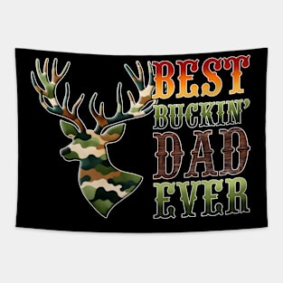 Best Buckin Dad Camouflage fathers day gift for husband dad Tapestry