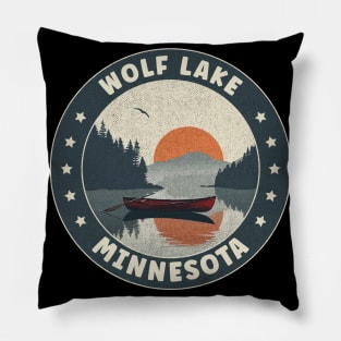 Wolf Lake Minnesota Sunset Pillow