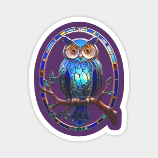 Stained Glass Owl Magnet