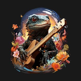 Salamander Playing Guitar T-Shirt