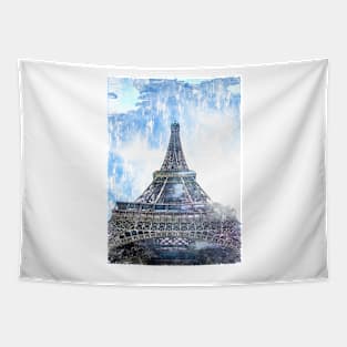 Eiffel Tower Low Angle Sketch. For Eiffel Tower & Paris Lovers. Tapestry