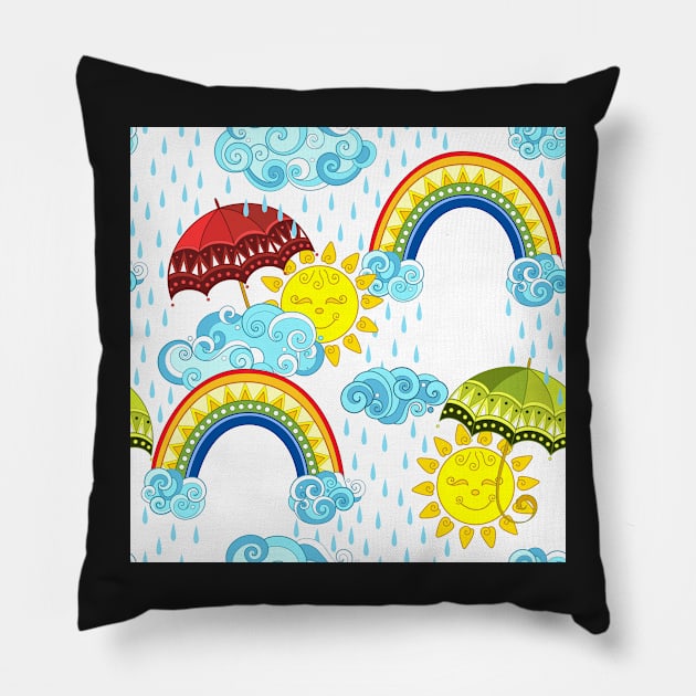 Fairytale Weather Forecast Print Pillow by lissantee