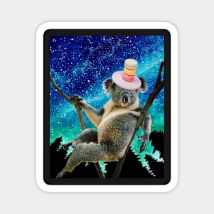 Koala and macaron hat Magnet