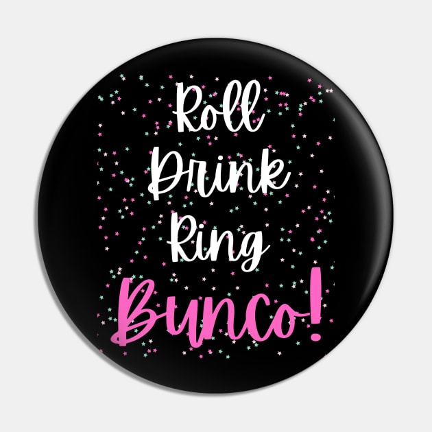 Roll Drink Ring Bunco Game Night Prize Pin by MalibuSun
