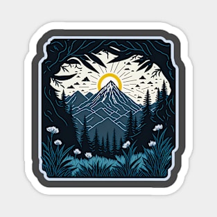 Back to mountains Magnet