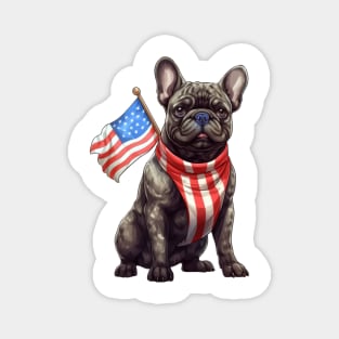 4th of July French Bulldog Magnet