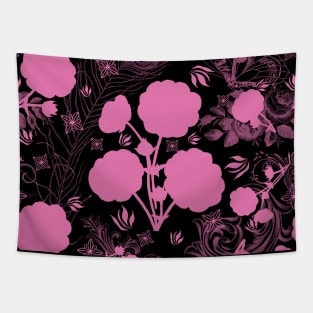 Cinquefoil Flowers in pink Tapestry