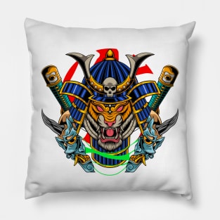 Tiger Samurai v4 02 Pillow