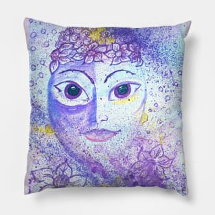 Girl in the violet garden Pillow