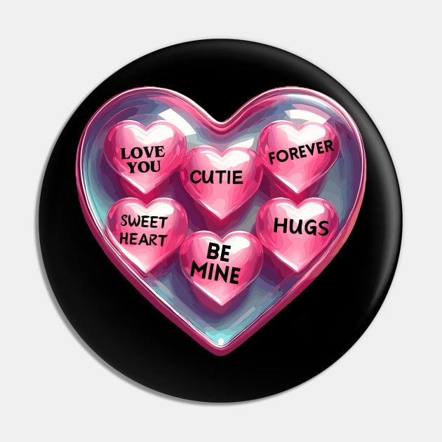 Valentine's Day Hearts Pin by Graceful Designs