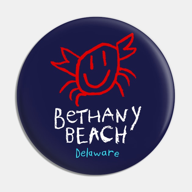 Bethany Beach Happy Crab Pin by BETHANY BEACH