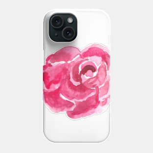 pink rose watercolour Phone Case